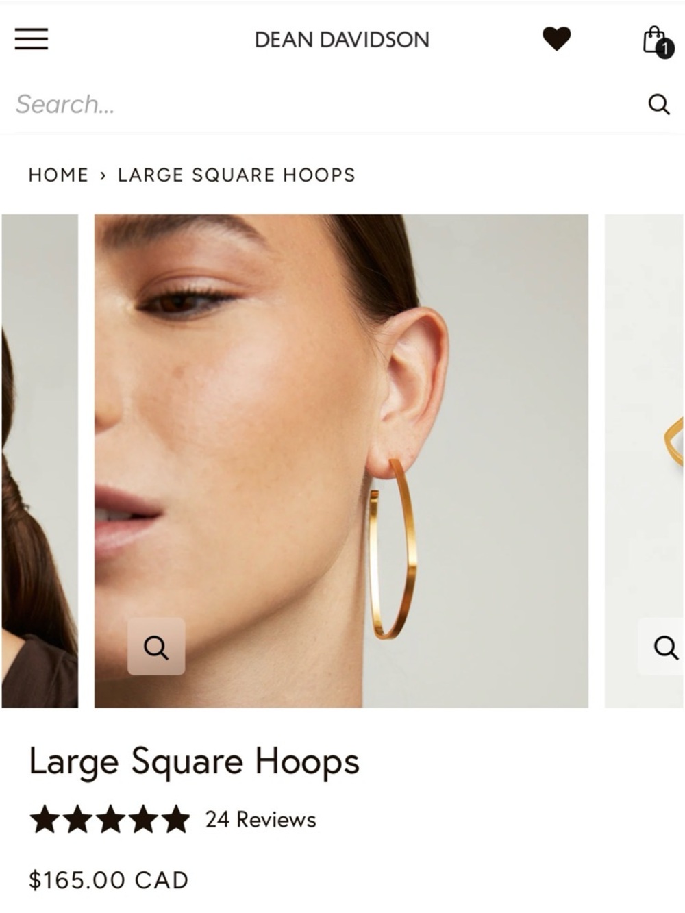 Dean Davidson - Large gold hoops
